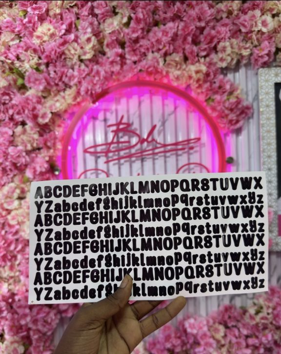 Alphabet sticker